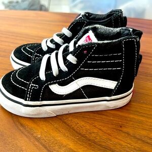 Vans Toddler High Tops Size 6 Black
